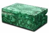 Flowery, Hinged Malachite Jewelry Box - DR Congo #335806-1